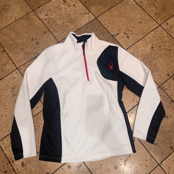 Spyder Other - 🙂Spyder White, Black and Red Half-Zip Pullover